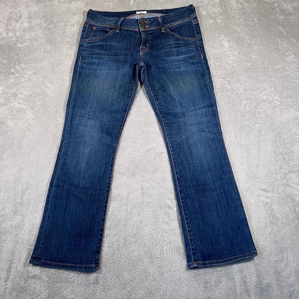 Hudson Beth Baby Bootcut Jeans Women's Size 28x27 Blue Dark Wash Denim Low Rise